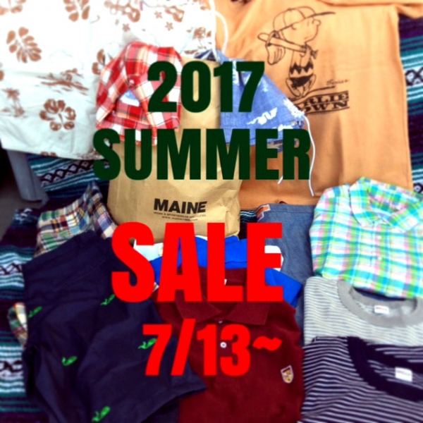 SUMMER SALE のお知らせ。